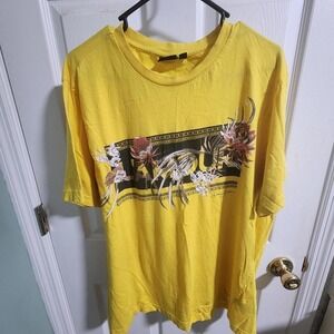 Sean John Yellow Floral Graphic Tee Size xl